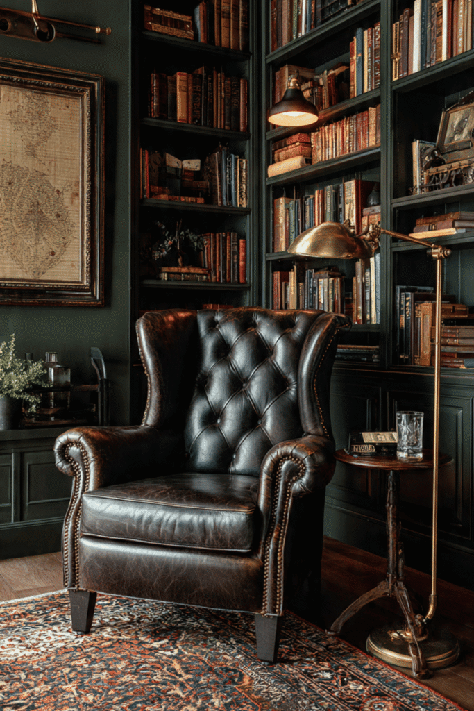 Moody Sage and Dark Wood Library