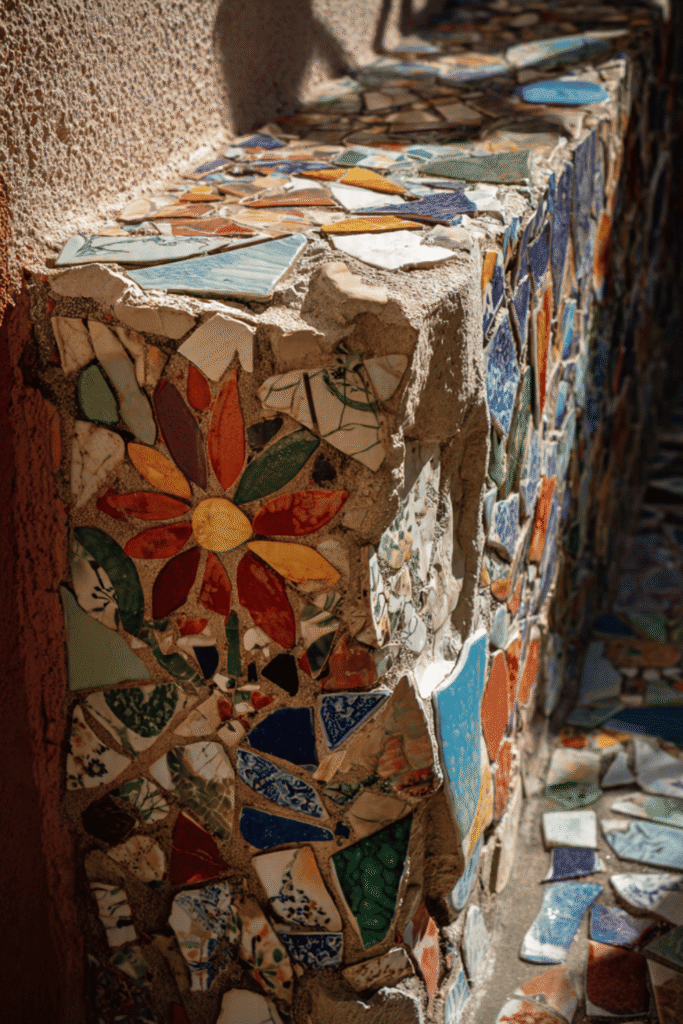 Mosaic Tile Accent Fence