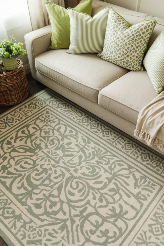 Playful Pattern Mixing with Sage Green