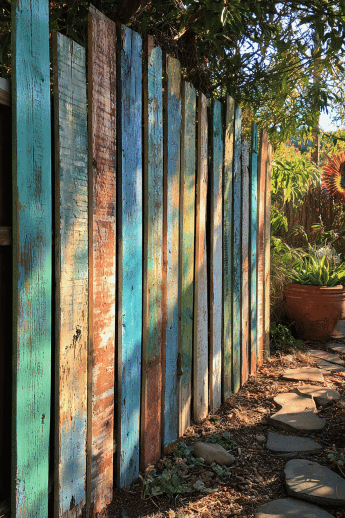 Reclaimed Rainbow Wood Slats