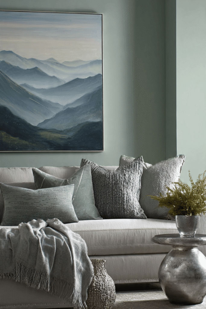 Sage Green and Slate Blue "Mist"