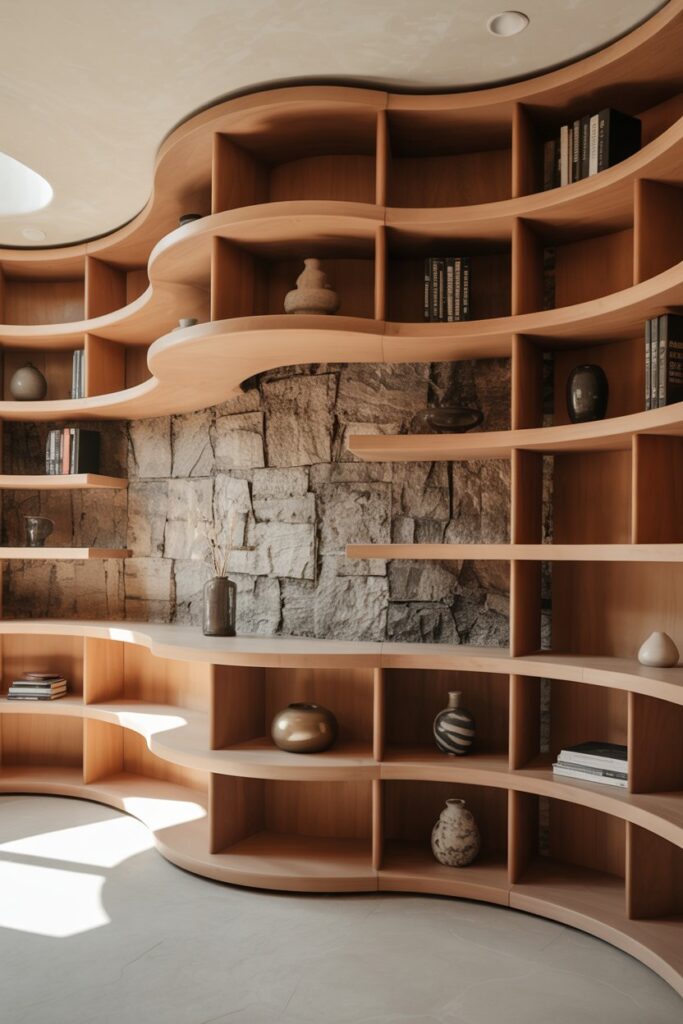 Sculptural Curved Shelving