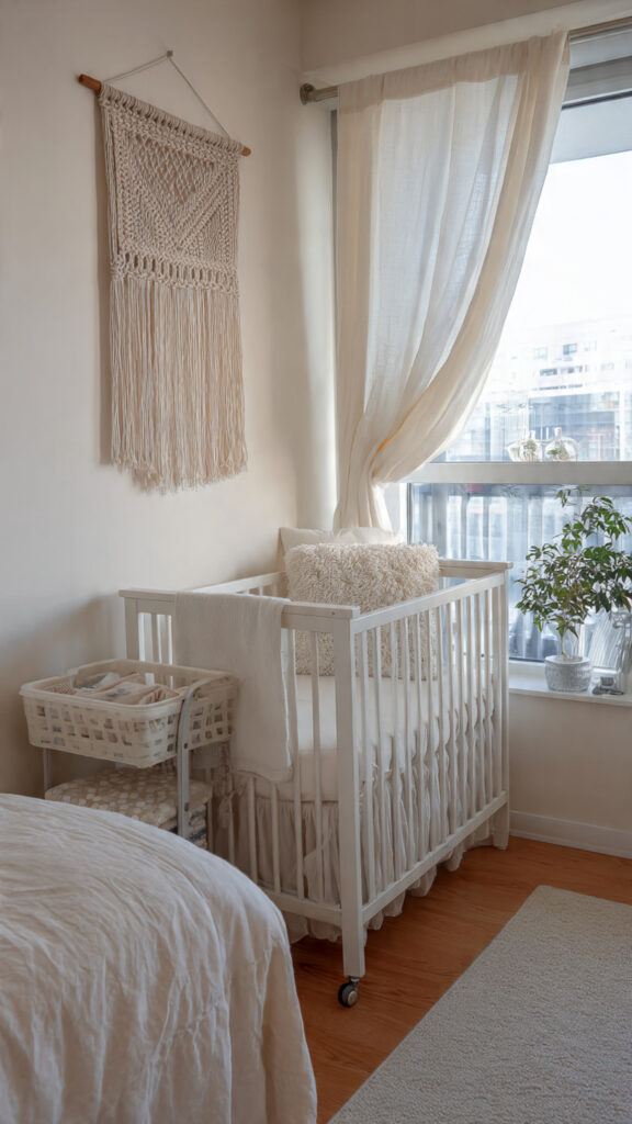 Space Saving Mini Crib Setup