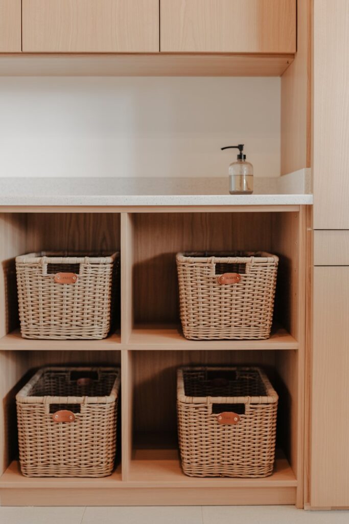 Textural Interest with Open Woven Baskets