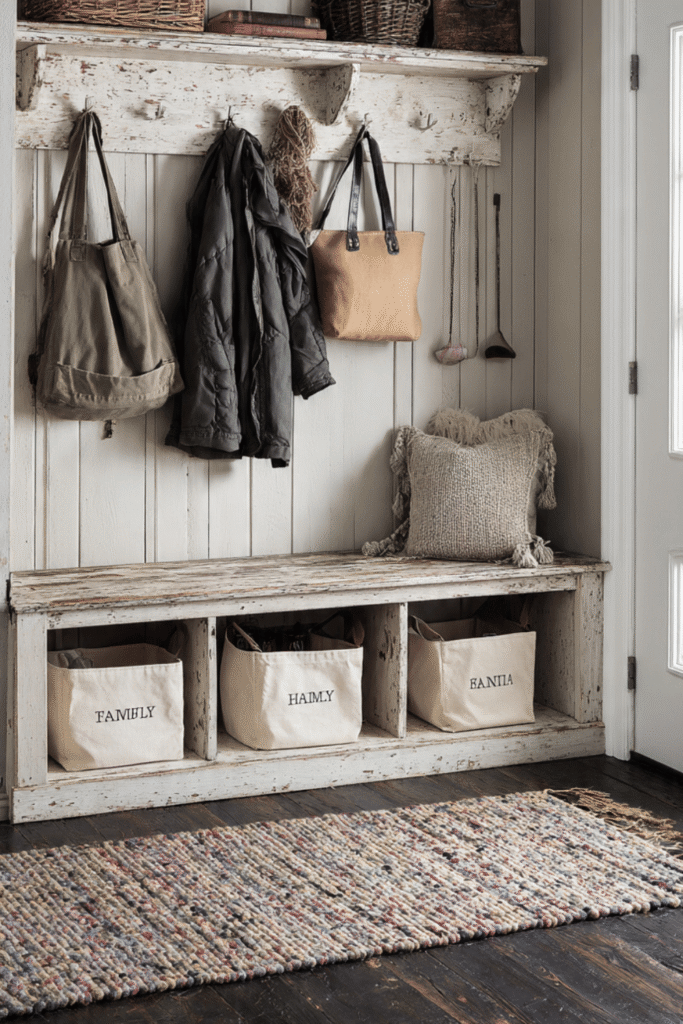 The Bench with Storage Cubbies