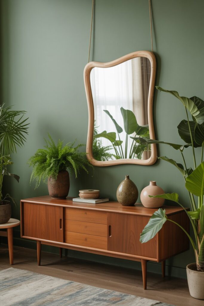 The Earthy Palette Sage Green and Warm Wood