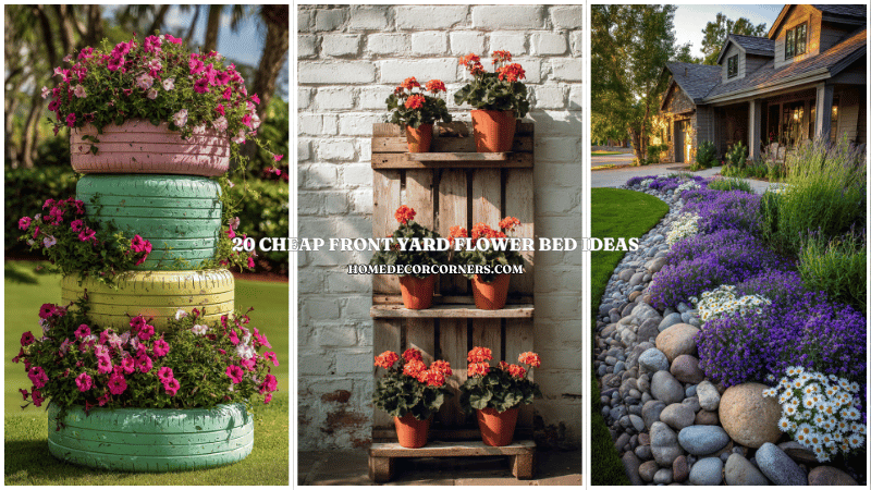 20 Cheap Front Yard Flower Bed Ideas