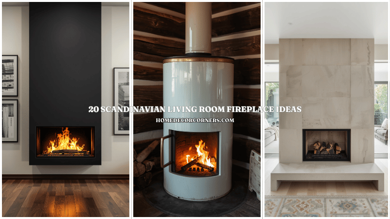 20 Scandinavian Living Room Fireplace Ideas