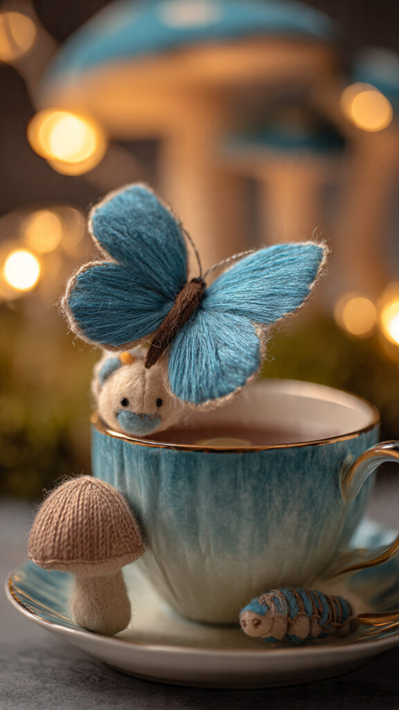 Butterfly and Caterpillar Garden Decor