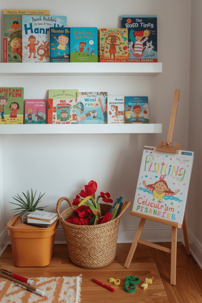 Children's Book and Art Ledge