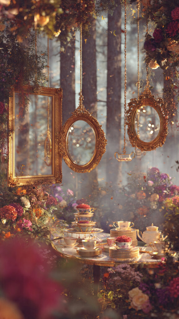 Floating Mirror and Empty Frame Decor