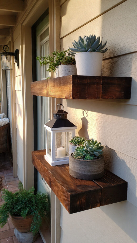 Floating Wood Shelves