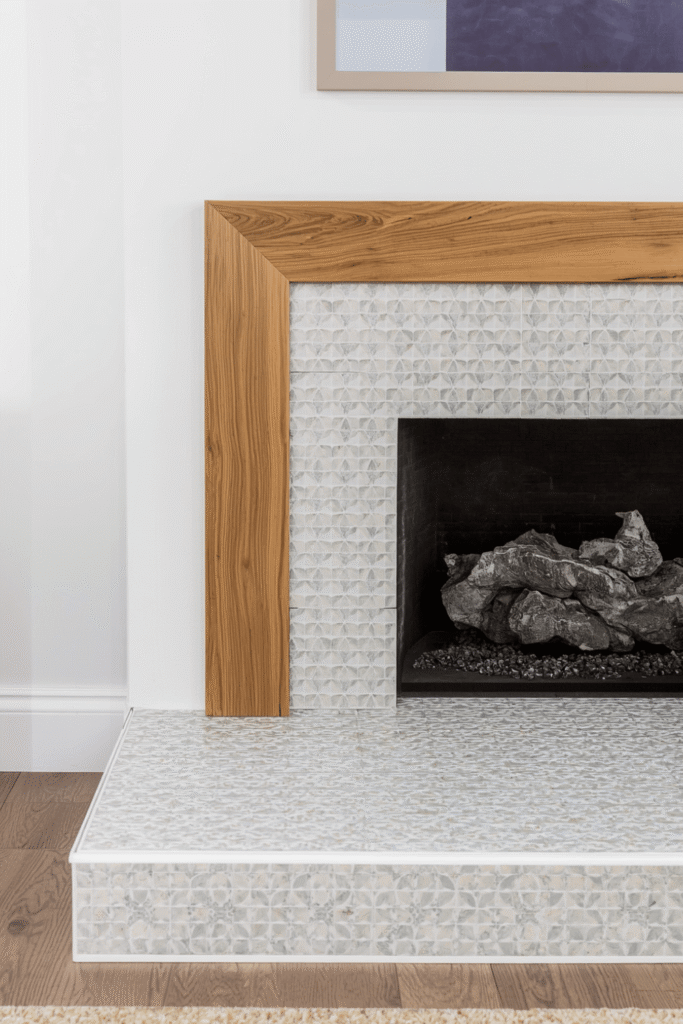 Geometric Tile Accent Hearth