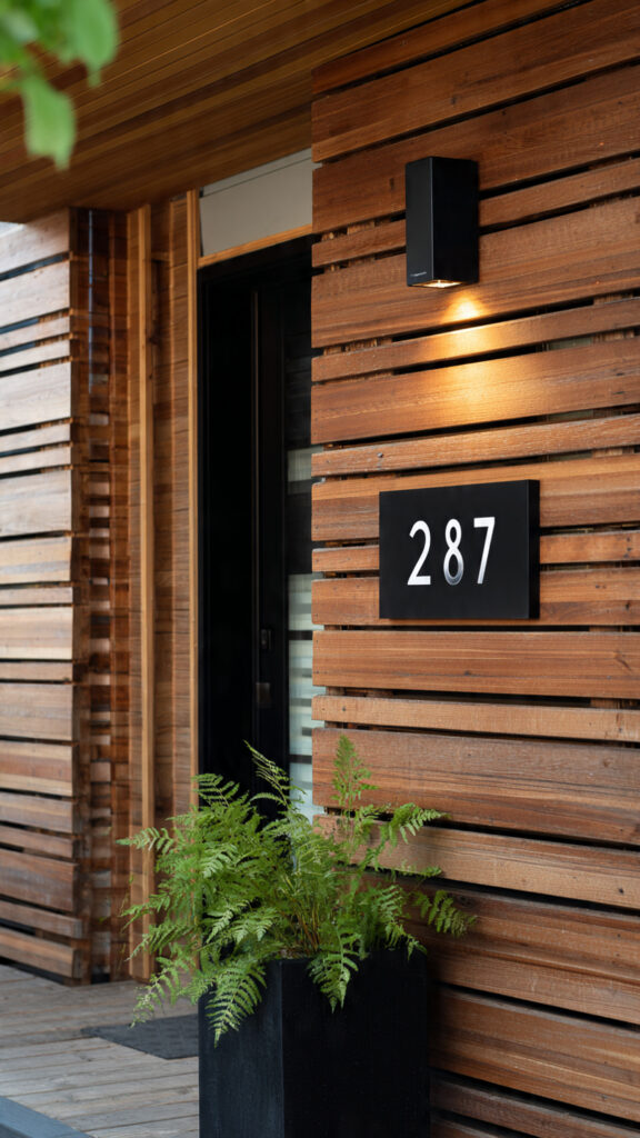 Horizontal Wood Slat Accents