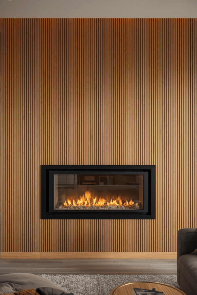 Light Oak Slat Wall Surround