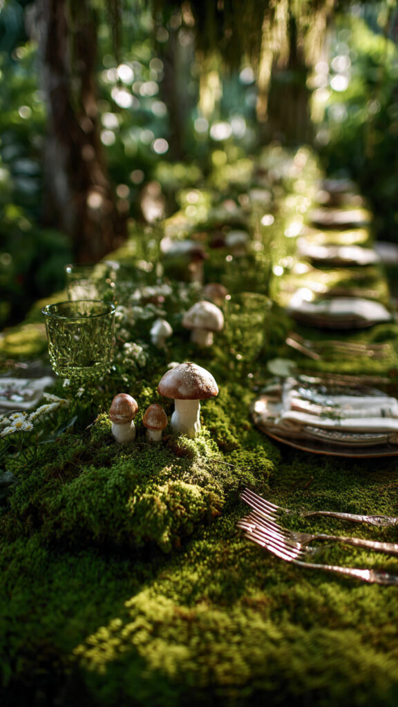Moss Covered Table Settings
