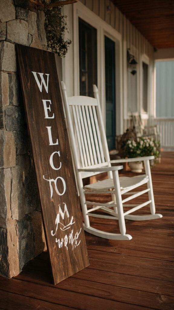 Reclaimed Wood Welcome Sign