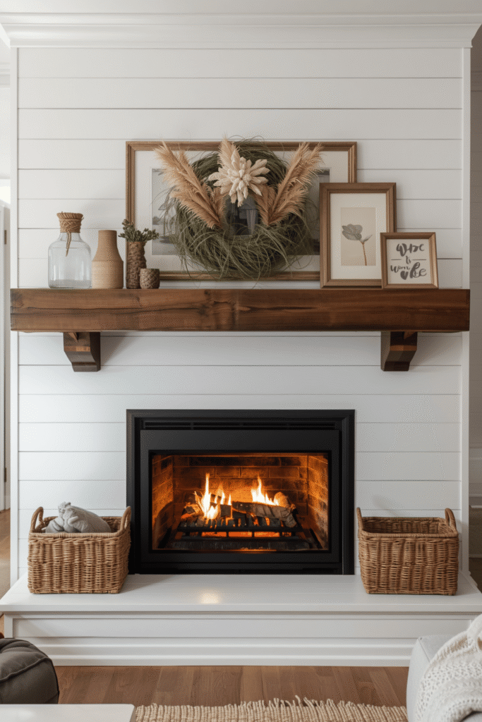 Scandinavian Farmhouse Shiplap Chimney
