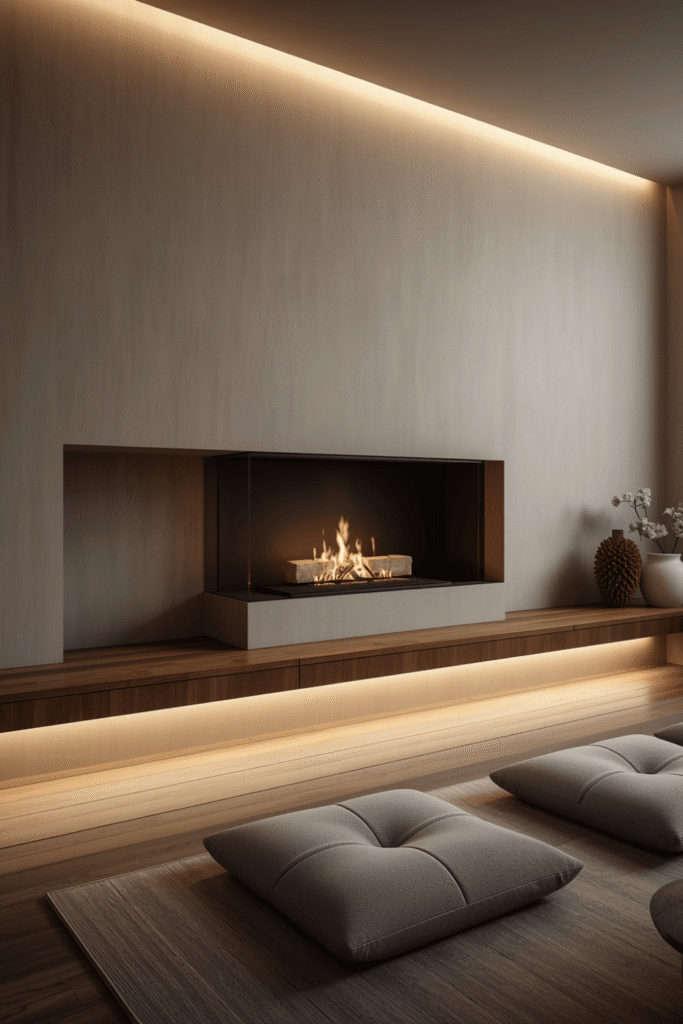 Sunken Hearth with Integrated Seating