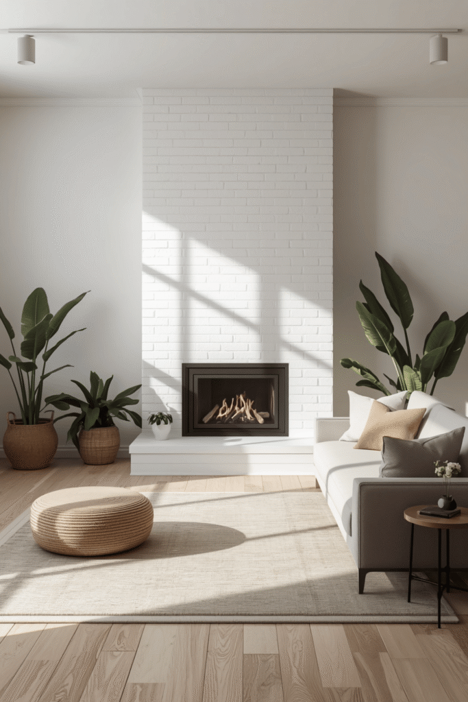 The Classic White Brick Hearth