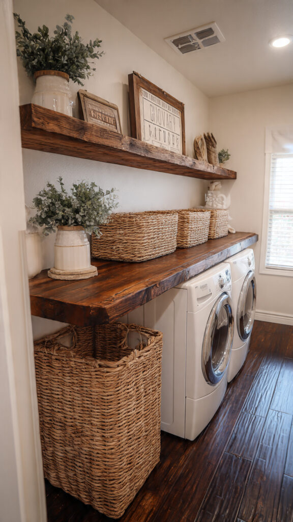 Thick Cedar Mantle-Style Shelves