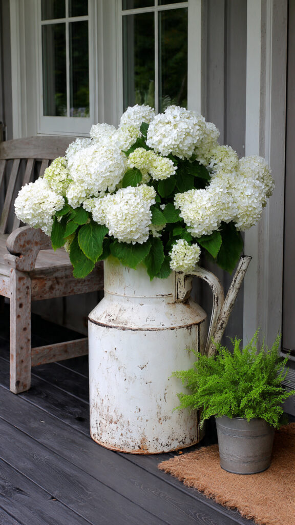 Vintage Milk Cans as Planters